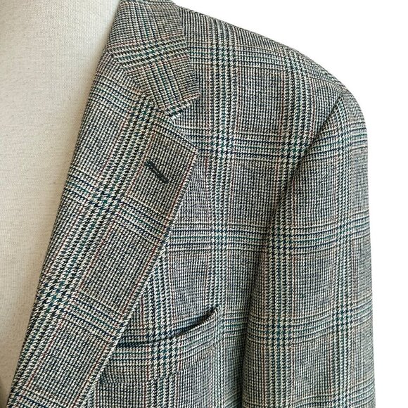 Polo University Club Ralph Lauren Glen Plaid 2 Sport Coat Blazer Jacket 46-48L - Picture 1 of 9